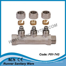 Brass Manifold with Connections for Multilayer Pex/Al/Pex Pipes (f01-743)